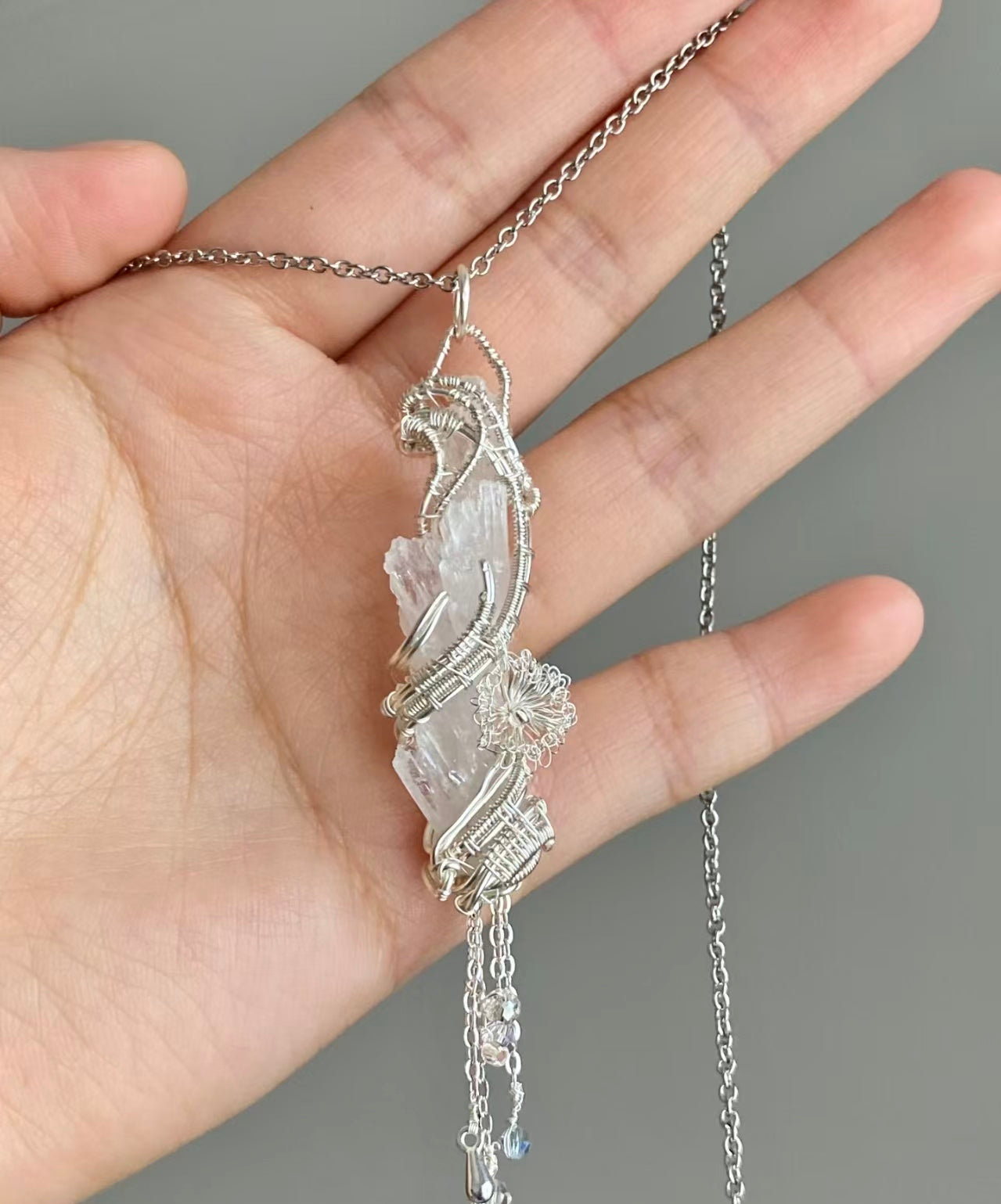 Natural Raw Crystal Pendant Necklace