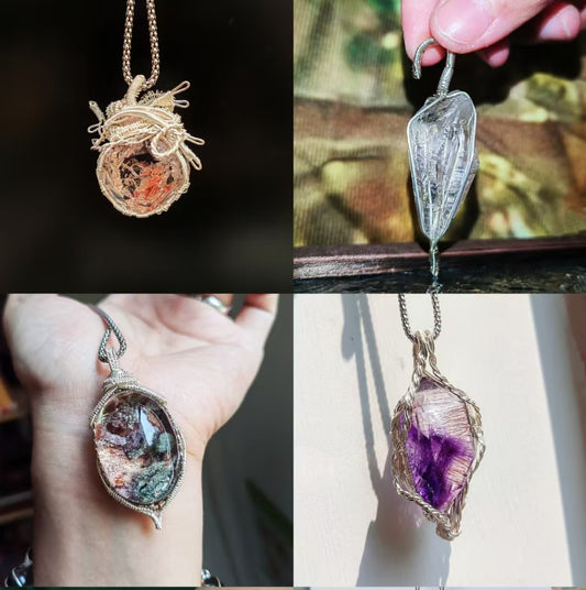 Natural Raw Crystal Pendant Necklace