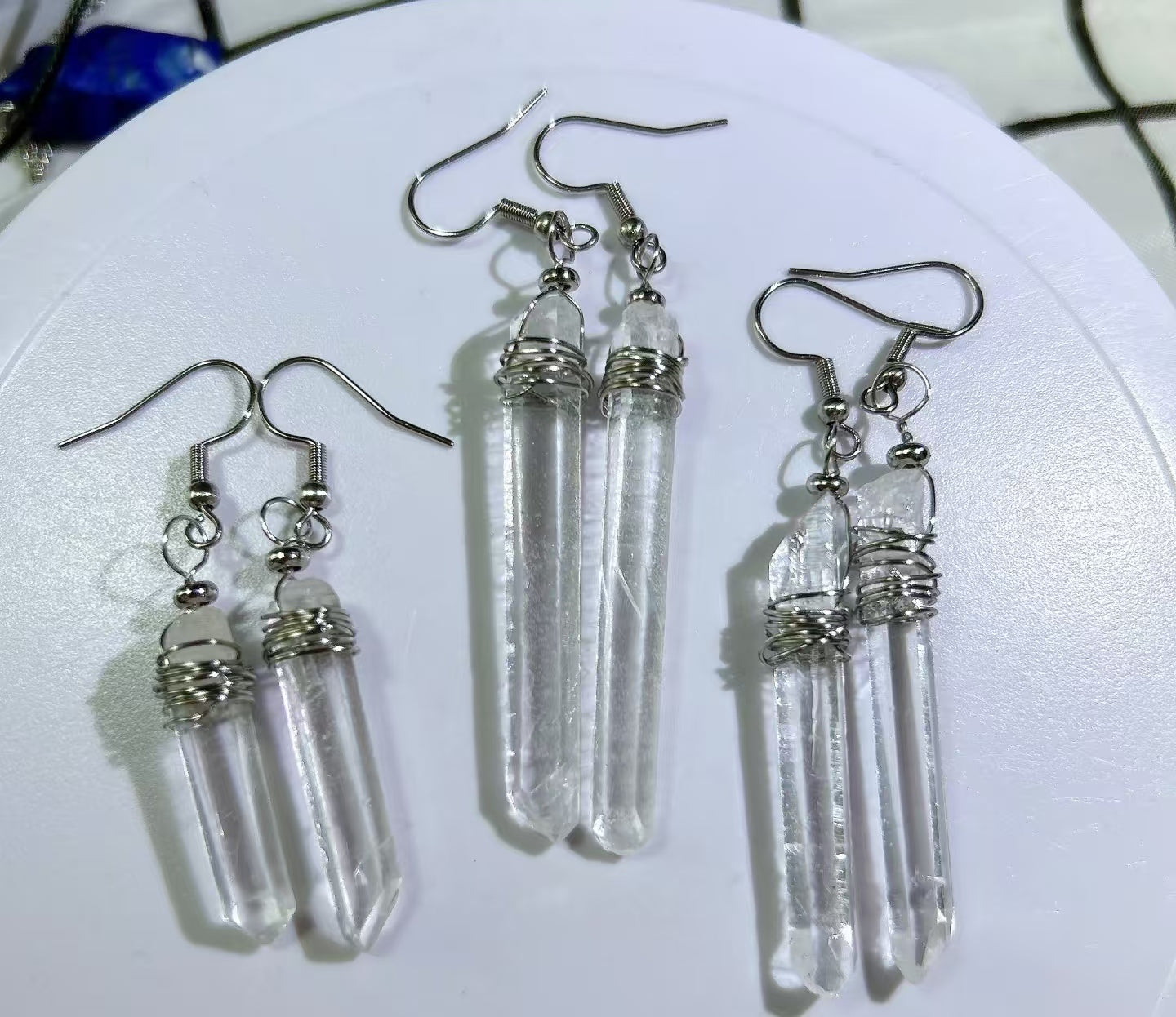 Handmade Rough Gemstone Ear Jewelry