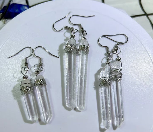 Handmade Rough Gemstone Ear Jewelry