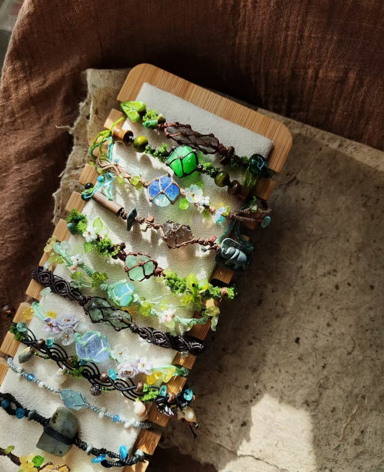 Natural Raw Crystal Bead Bracelet